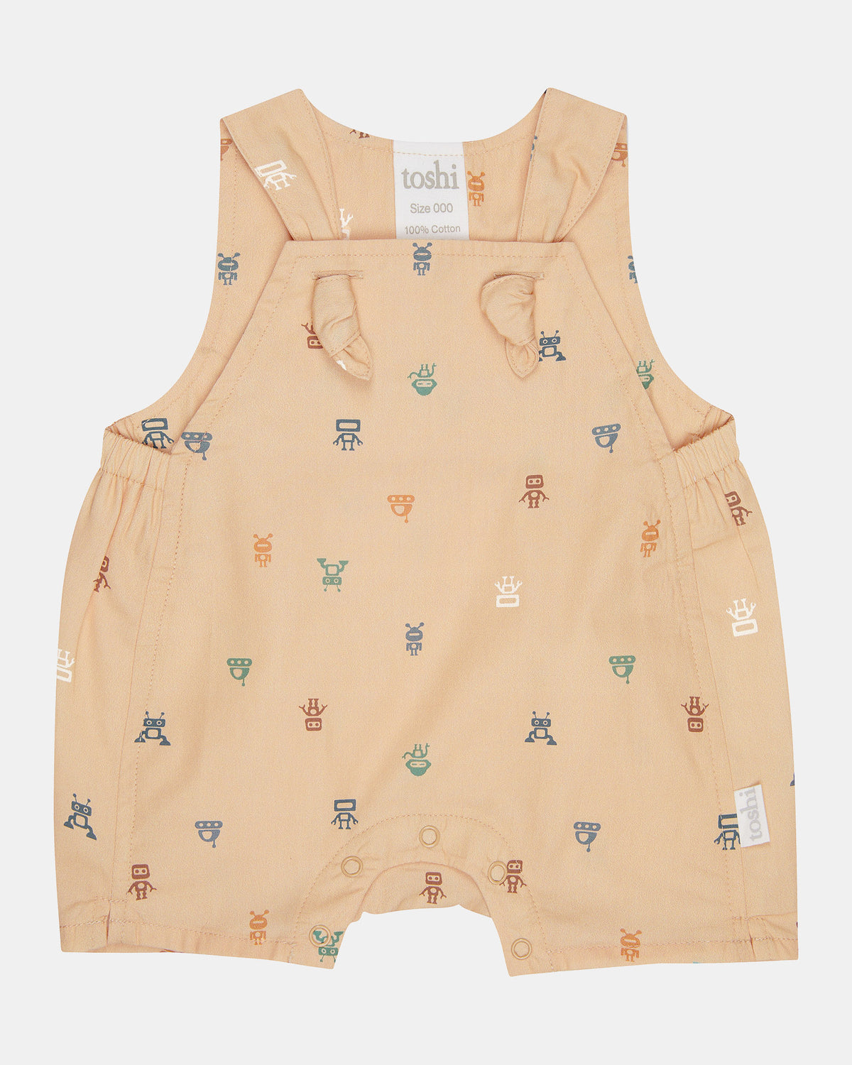 Baby Romper | Brown Robots | 100% Cotton | Toshi – Toshi Australia Pty Ltd