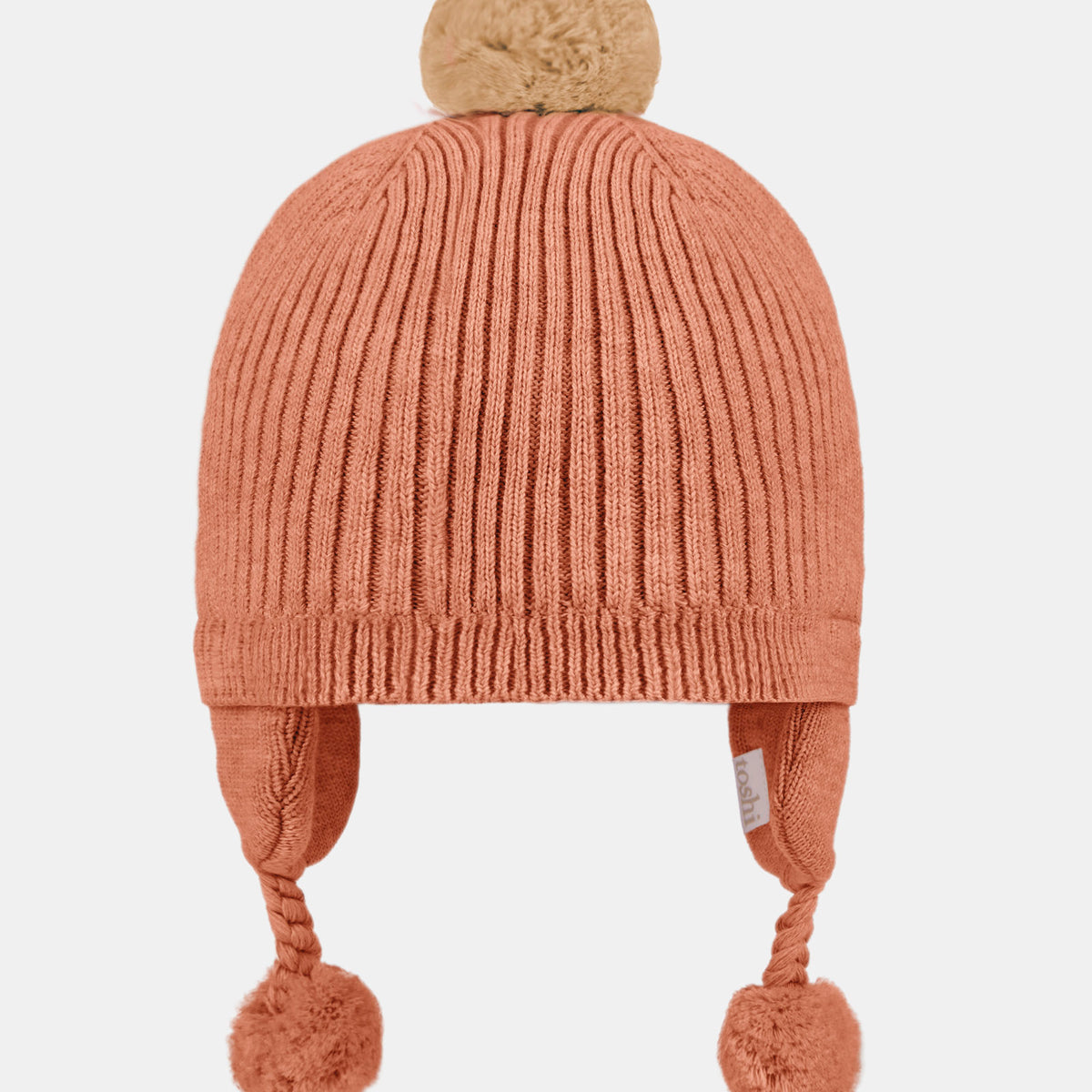 Baby Organic Earmuff Bobby | Orange Solid | Toshi
