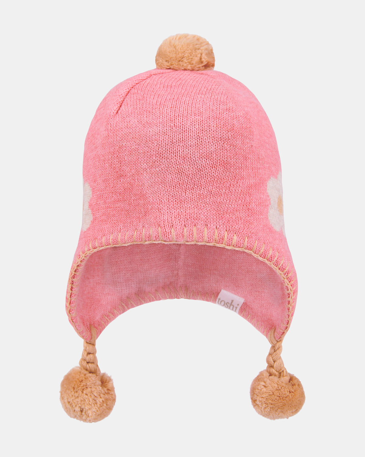 Baby Earmuff | Pink Floral | Organic Cotton | Toshi