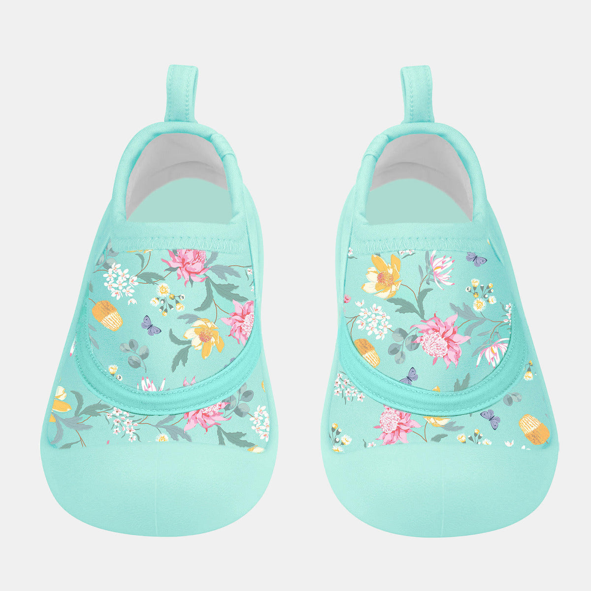 Baby Swim Reef Booties | Green Floral | UPF 50+ | Toshi